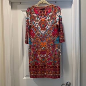 Multicolored straight dress